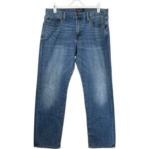 Vintage Lucky Brand Mens Size 34x30 Distressed 221 Original Straight Jeans Blue